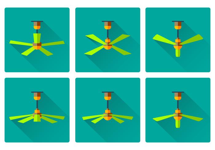 Ceiling Fan flat Icon vector