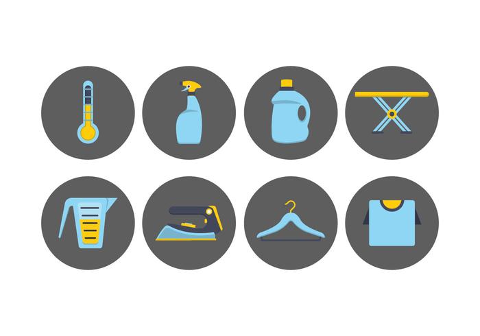 Laundry and washing icons vector