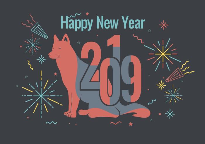 Happy New Year 2019 Vector