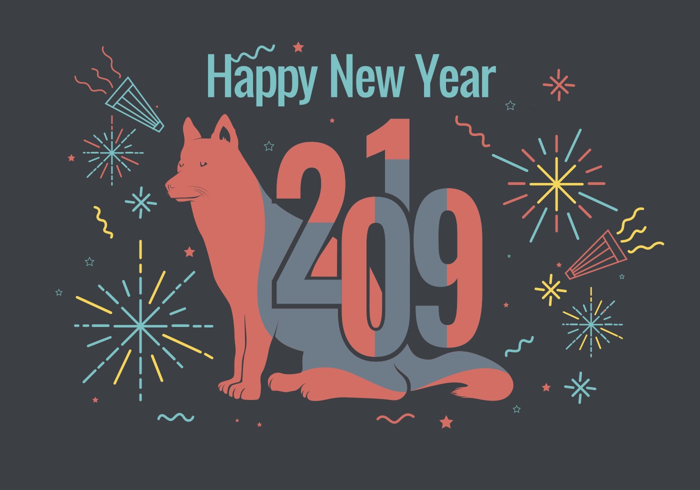 Happy  New  Year  2019  Vector Download  Free Vector Art 