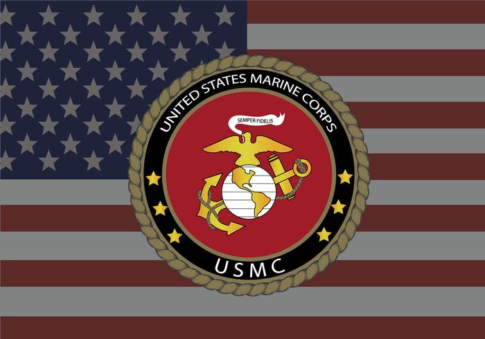 USMC United States Flag Background Vector USMC United States Flag Background Vector