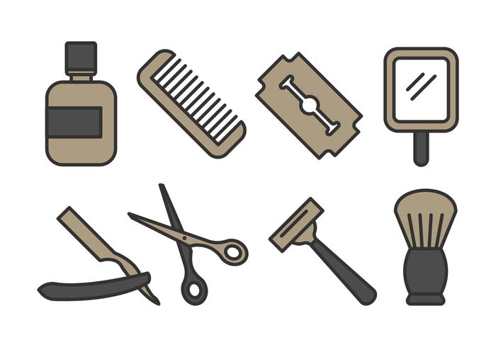 Peluquería paquete de iconos vector