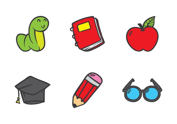 Icono del Doodle de la educación vector