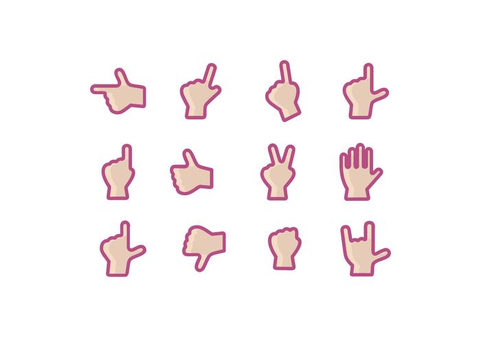 Vector Hand Gestures Icons