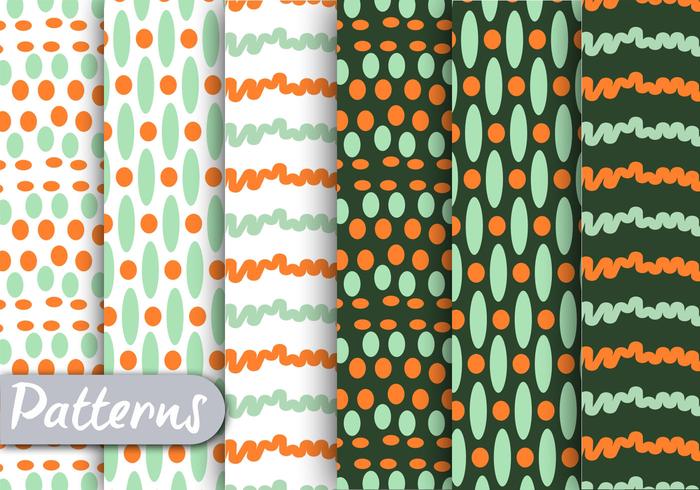 Green And Orange Pattern Set Green And Orange Pattern Set
