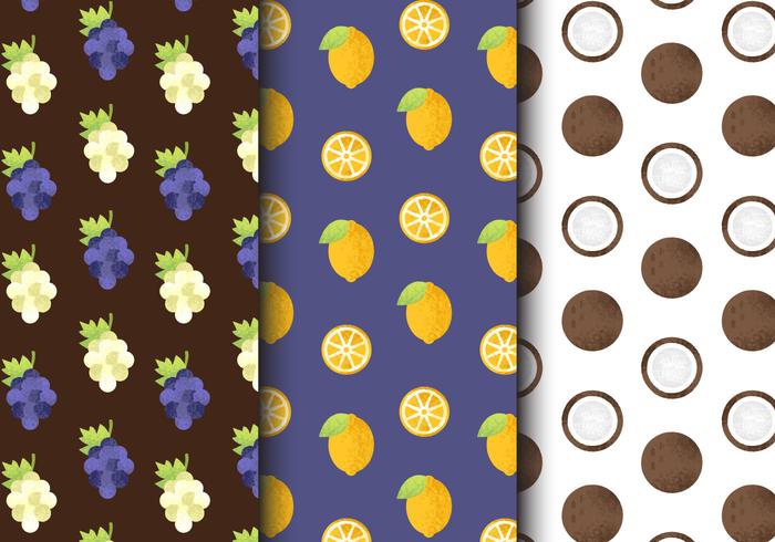 Free Vintage Fruit Patterns vector