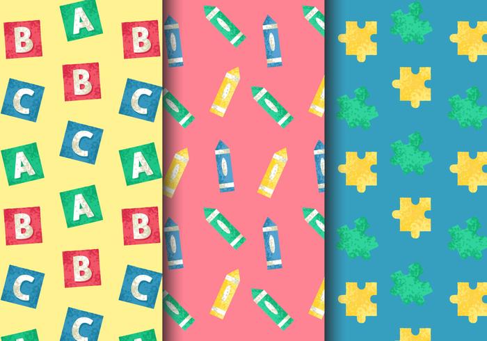 Free Vintage Children Toys Patterns vector