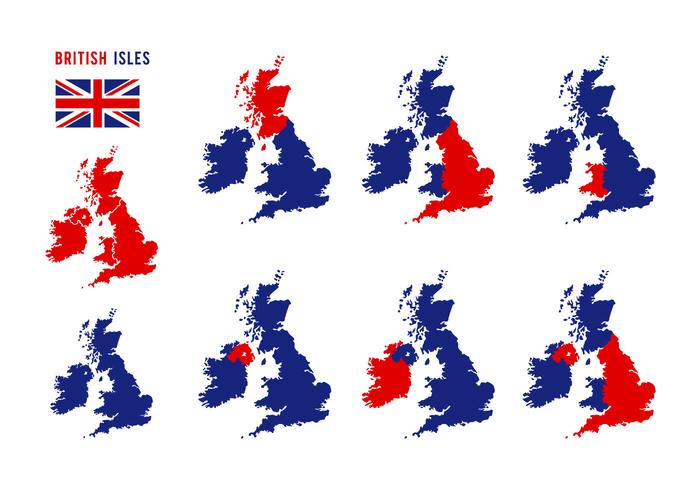 Islas británicas mapa vectorial vector