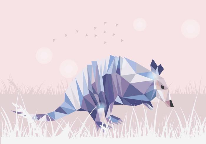 Armadillo Low Poly Style Vector