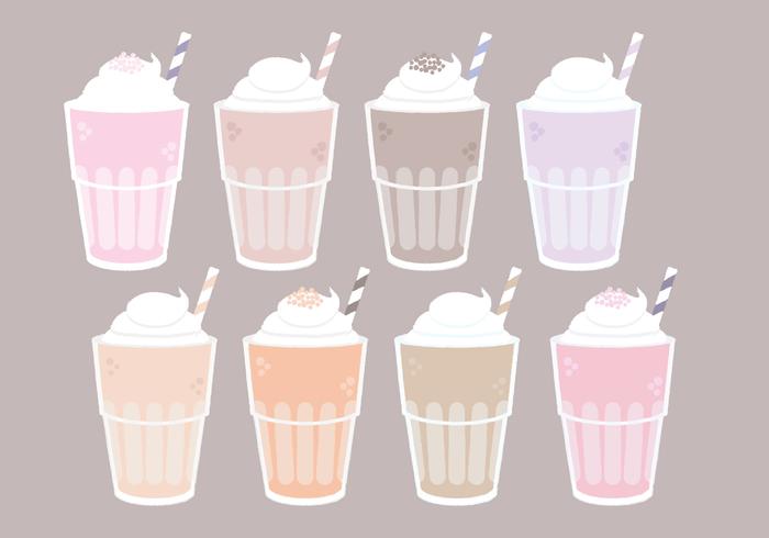 Vector Milkshake Glasses