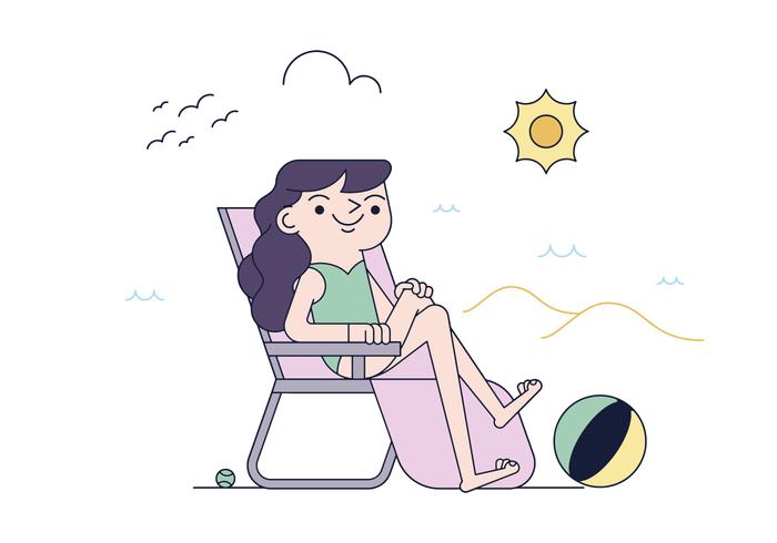 Free Sun Bath Vector