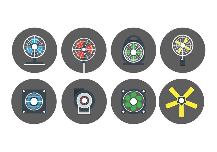 Fan and ventilator vector set 