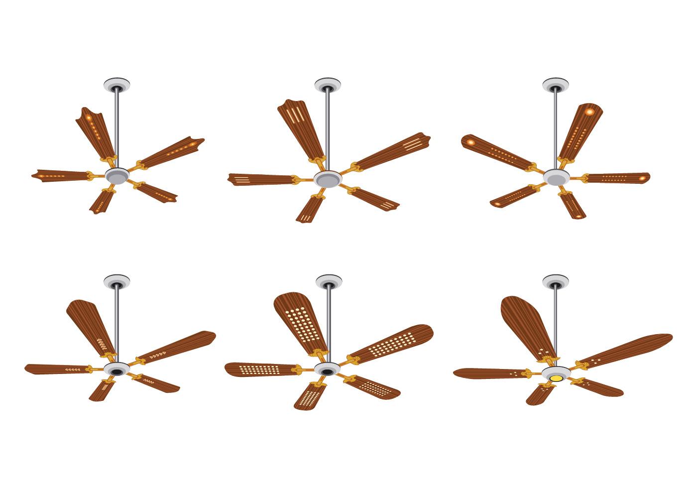 Set of Ceiling Fan Vectors 158881 Vector Art at Vecteezy