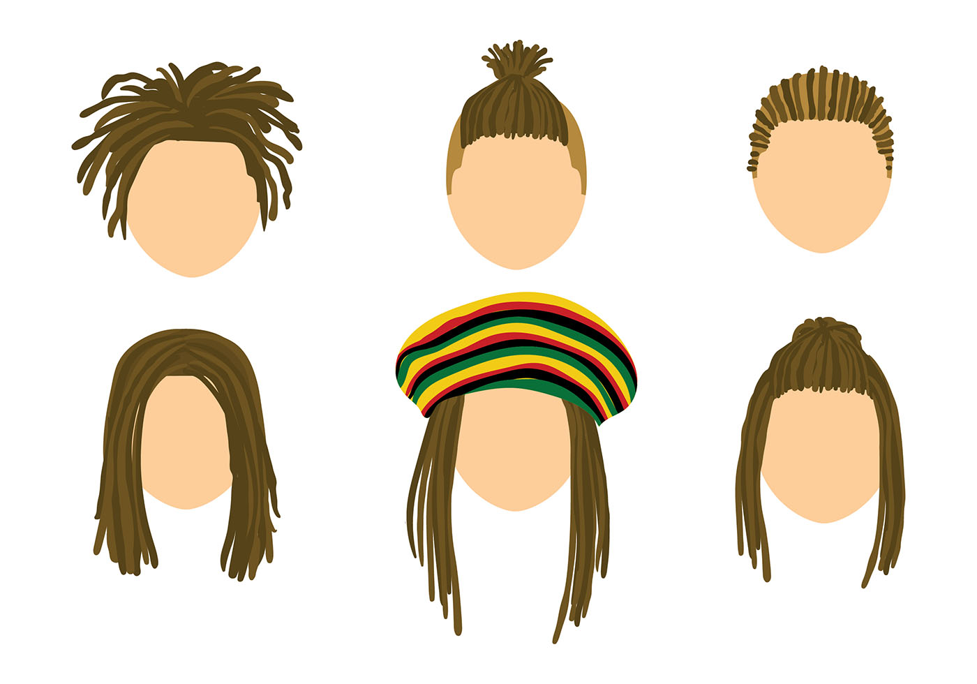 Dreads Template Free Vector 158896 Vector Art at Vecteezy