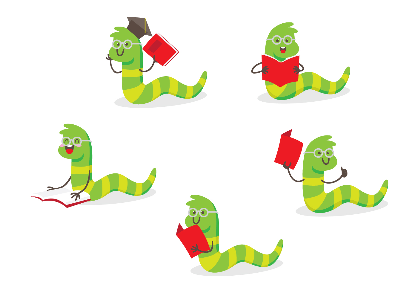 Bookworm Cartoon Set 158898 Vector Art at Vecteezy Bookworm Cartoon Set 158898 Vector Art at Vecteezy