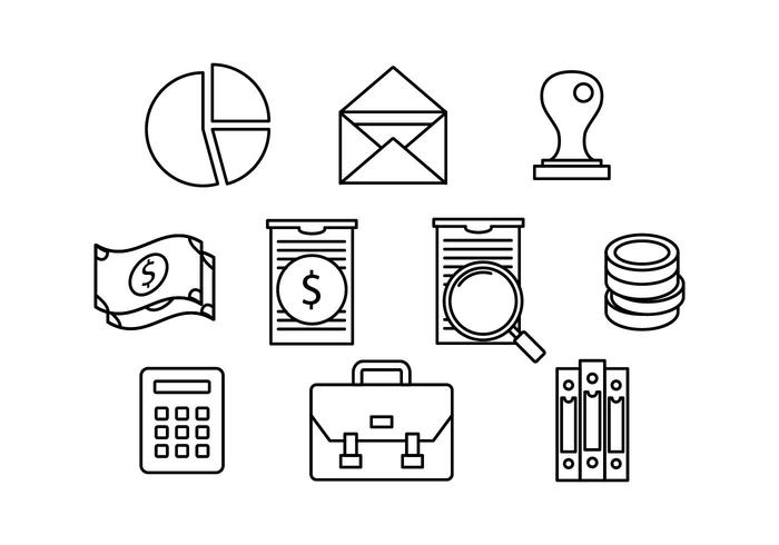 Free Bookkeeping Line Icon Vector