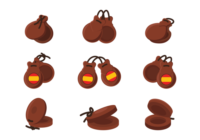 Castanets Icons Vector