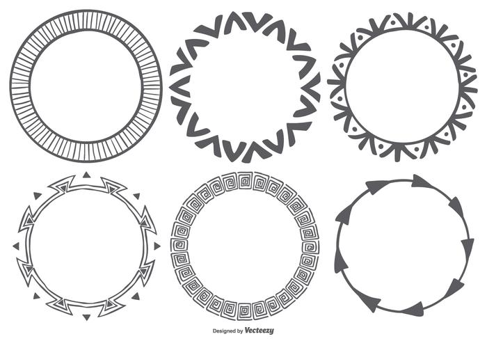 Colección de cuadros vectoriales estilo dibujado a mano Boho vector