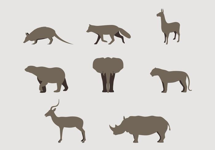 Wild Silhouette Animals Logos vector