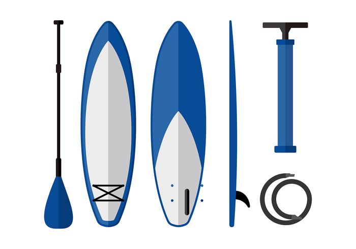 Paddle Board Equipment Free Vector