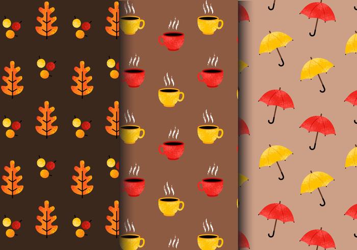 Free Vintage Autumn Patterns vector