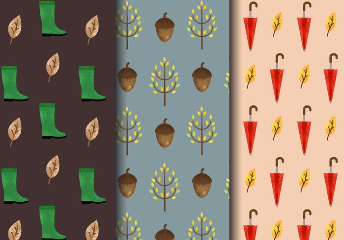 Free Vintage Autumn Patterns vector