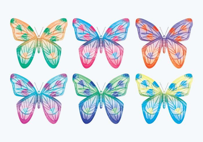 Colección de mariposas vectoriales vector