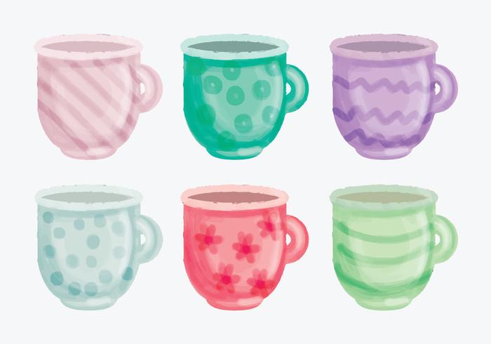 Vector Hand Drawn Cups 