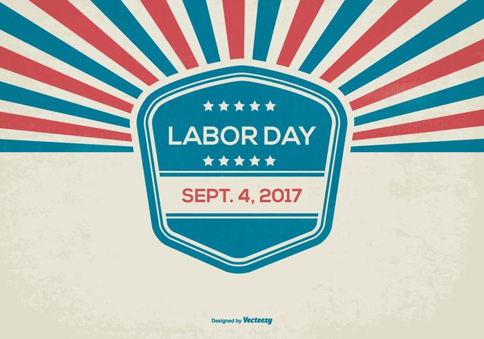 Retro Labor Day Background vector