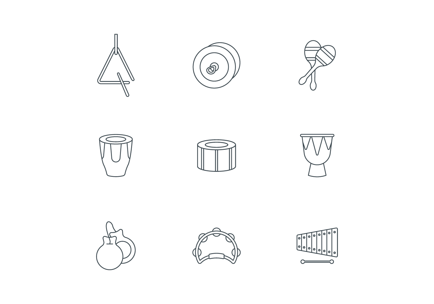 Percussion Icons 159049 Vector Art at Vecteezy