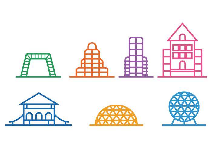 Jungle gym vector set