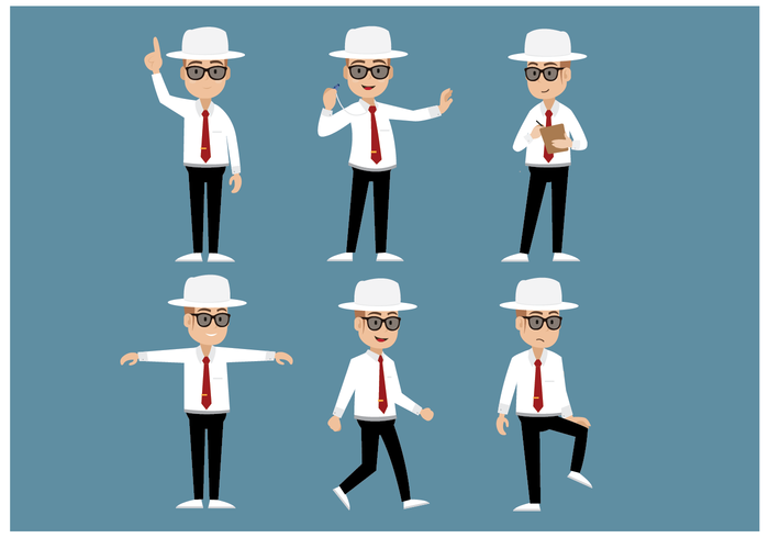 Free Cricket Umpire Character Vector