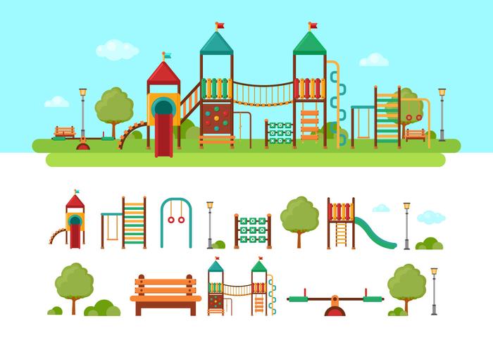 Jungle Gym Juegos infantiles vector