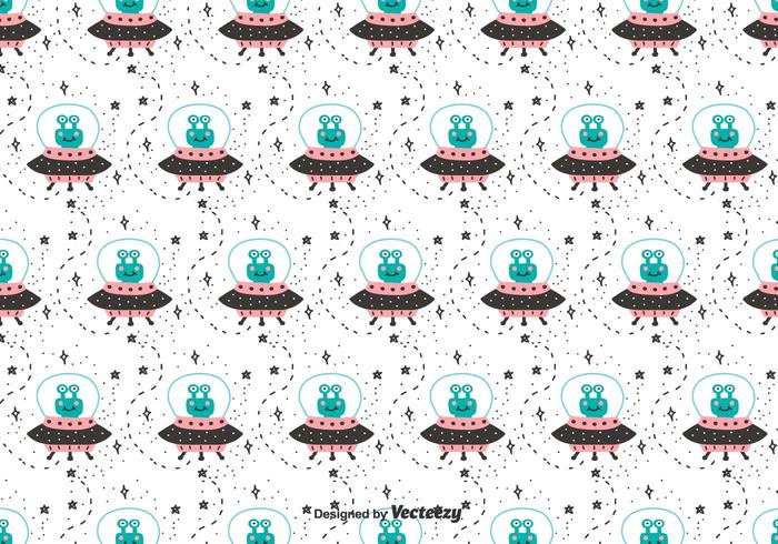Kids Alien Vector Pattern Kids Alien Vector Pattern