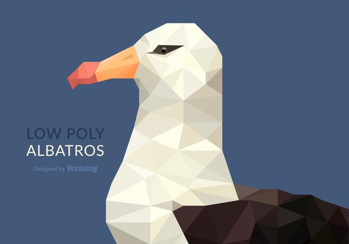 Low Poly Albatros Vector Illustration