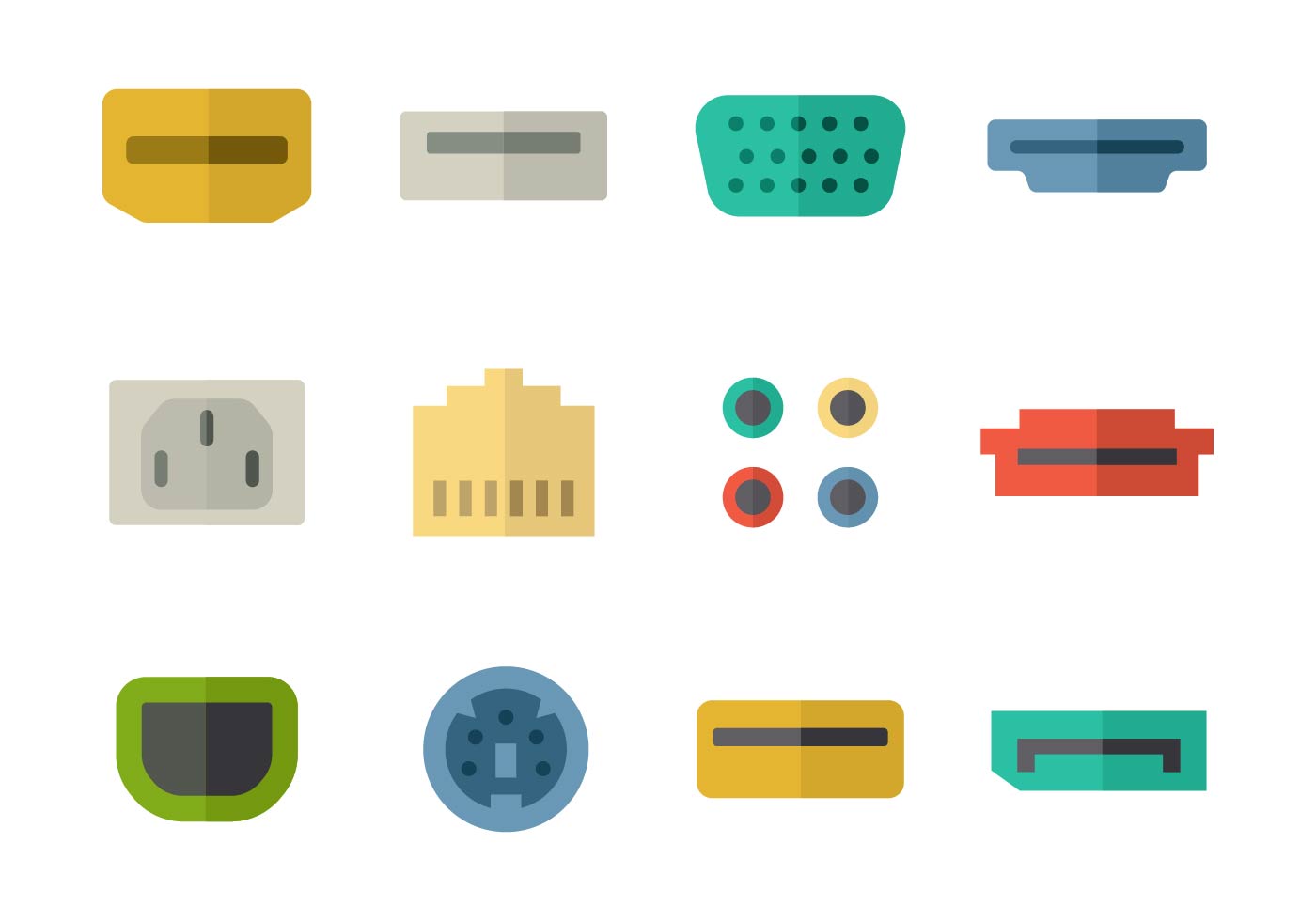 Free Ports Icons Vector 159145 Vector Art at Vecteezy