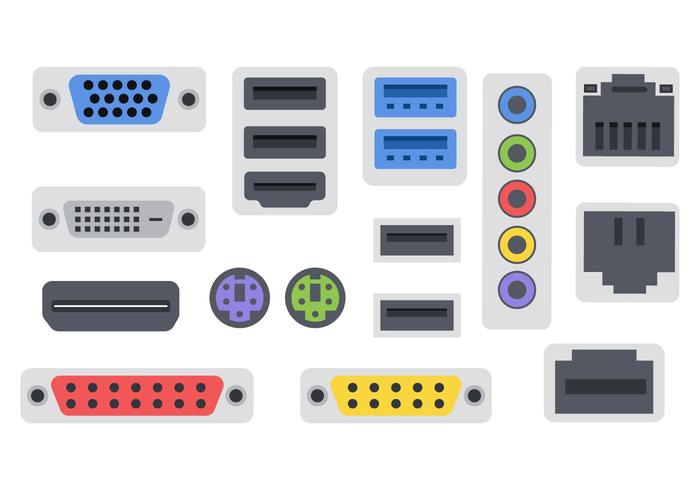Free Ports Icons Vector