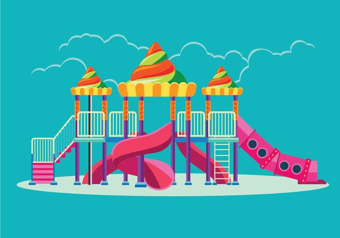 Outdoor Playground Equipment for Children vector