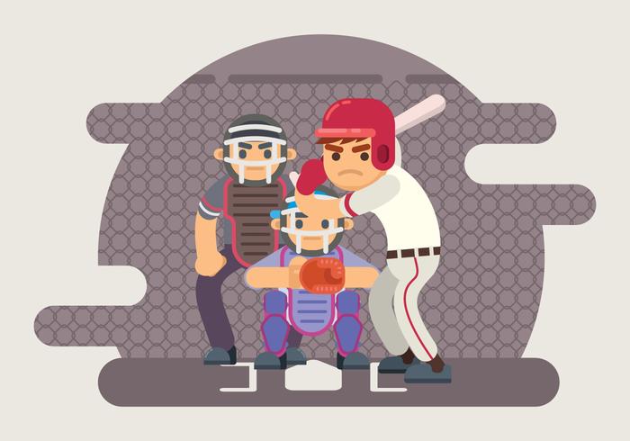 Ilustración del bateador de béisbol vector