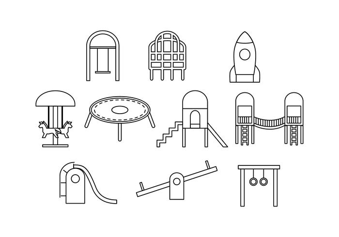 Free Playground Line Icon Vector