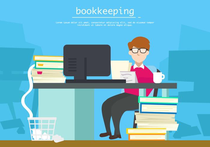 Bookkeeping In The Office Illustration vector