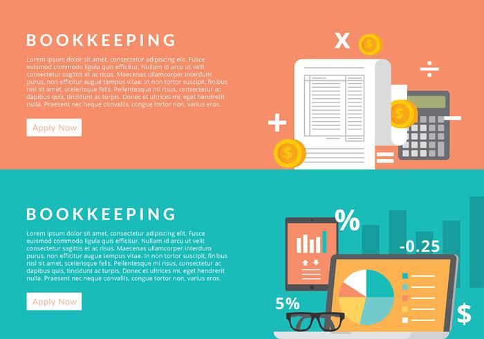 Bookkeeping Banner Free Vector