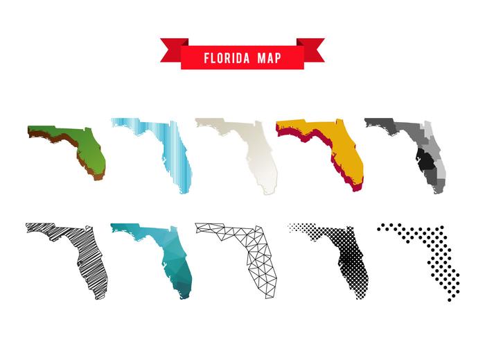 Vectores De Mapa De La Florida