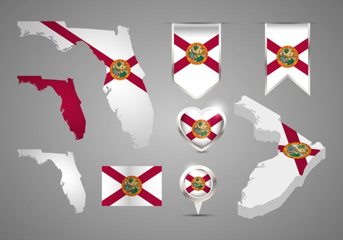 Vectores De Mapa De La Florida