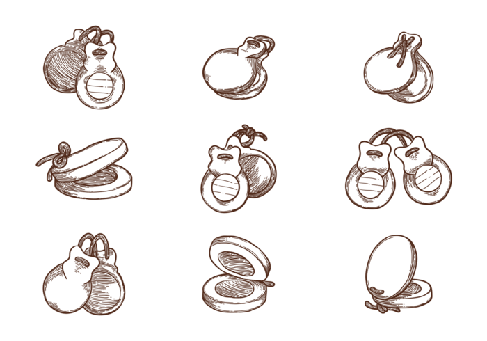 Hand Drawn Castanets vector