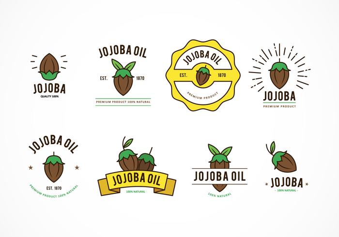 Jojoba insignias vectoriales vector