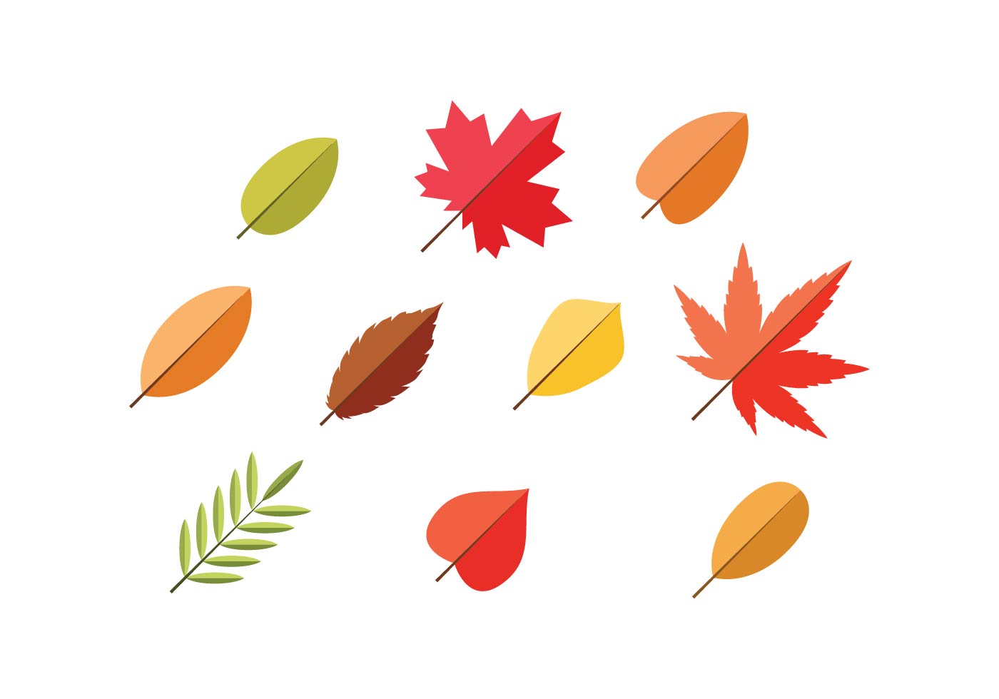Download Leaf Flat Icon Vector - Download Free Vector Art, Stock ...