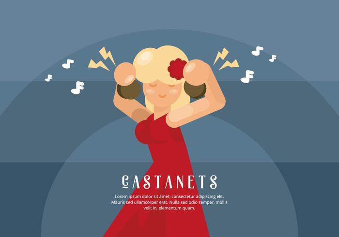 Ilustración de las castañuelas vector