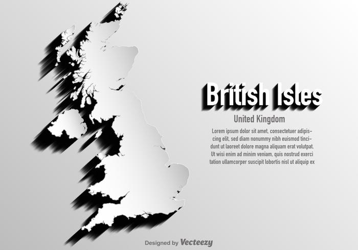 Vector Reino Unido / Islas Británicas Mapa
