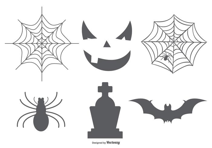 Colección de Elementos de Halloween vector